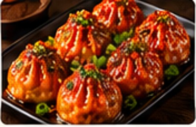 Baked honey chilli momos